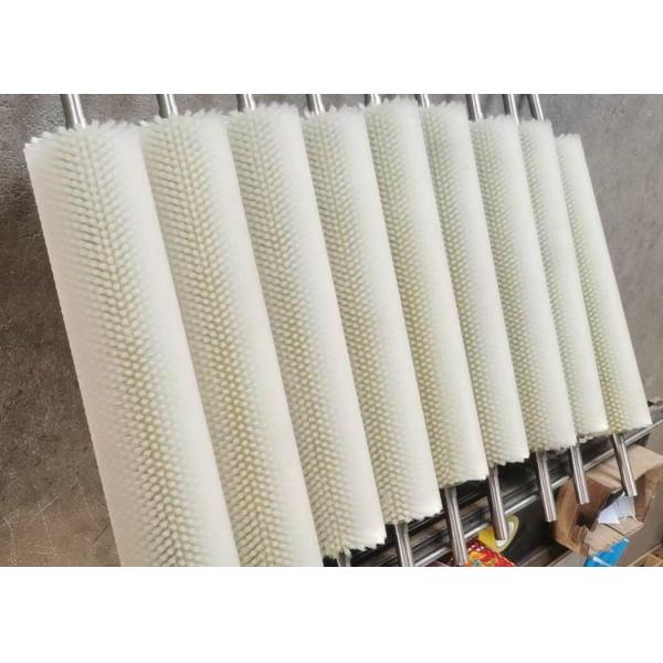 High Cleaning Efficiency 7 Inch OD Nylon Bristle Vegetable Cylinder Cleaning Brush