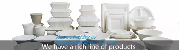 Fully Renewable Unbleached Wheatstraw and Sugarcane Fibers Takeout Containers,Biodegradable lamination oil cut resistant