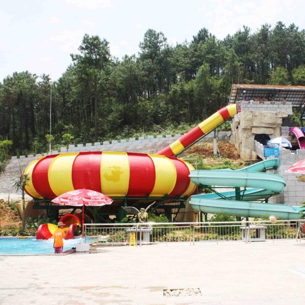 High Capacity Aqua Park Equipment Space Bowl Water Slide With 720 Riders / H