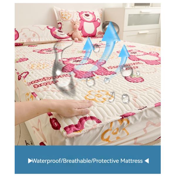 Couverture de matelas imperméable à l'eau pliée pour la maison Hôtel entièrement entouré protection du lit