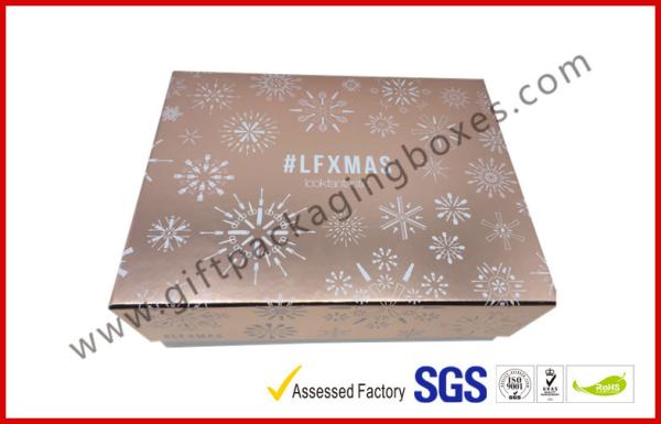 Christmas gift boxes for cosmetic sets , UV printing on foil paper