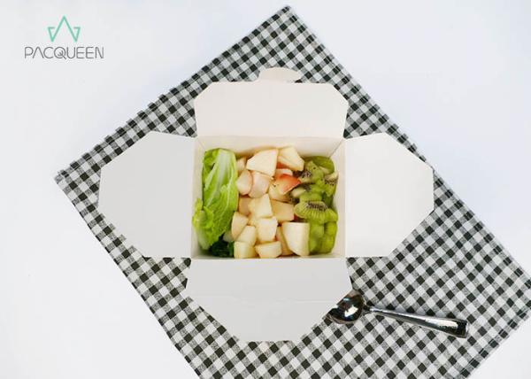 Sandwich Disposable Paper Takeaway Boxes Clear Windowed PE / PLA Lining