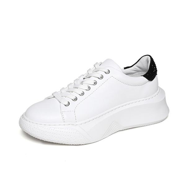 Custom Logo New Styles Trendy White Genuine Leather Sneakers Running Fitness Walking Sports Casual Shoes For Women