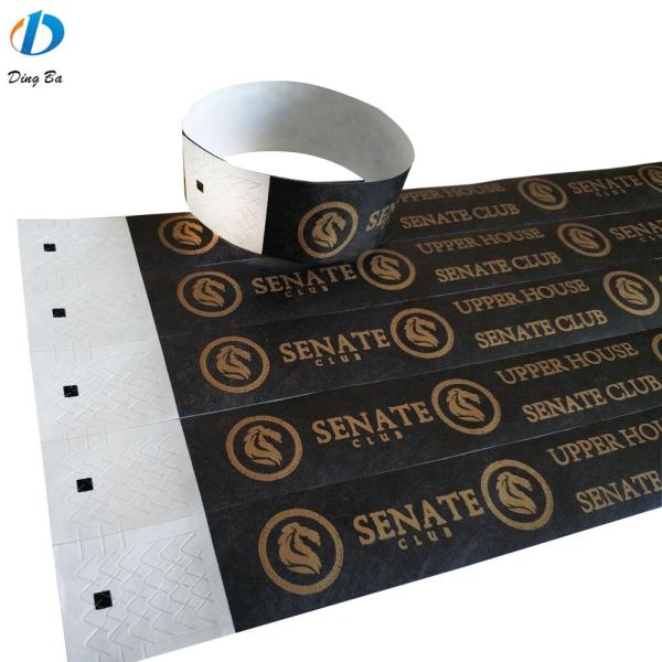 Custom Letters Theme Tyvek Paper Wrist Band for Event Security and Identification