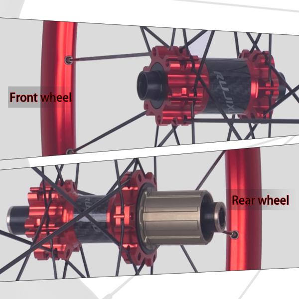 RUJIXU 27.5/29 Inch BMX Mountain Bike Wheelset with 24 Hole Aluminium Alloy Rim Disc Brake Wheelset