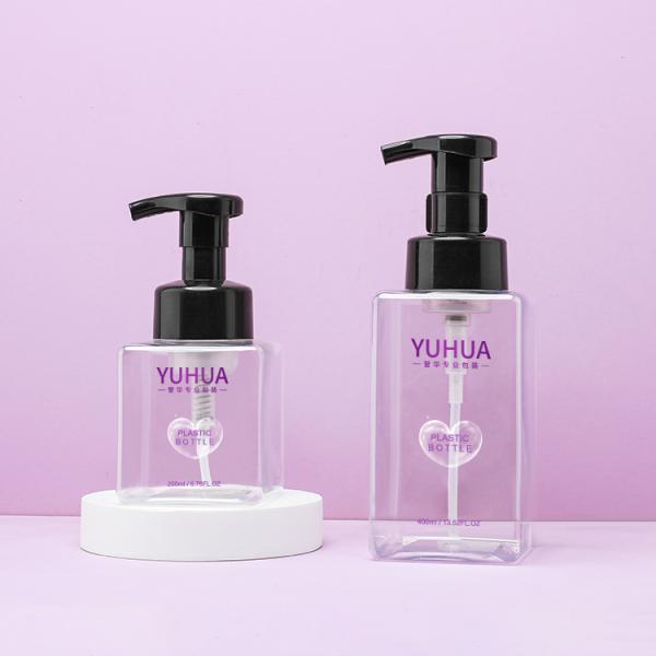бутылка насоса пены формы 250ml 400mlsquare пластиковая с черным дизайном насоса пены
