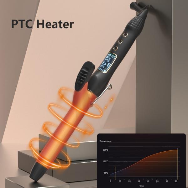 60W Fast Curling LED Display Multi Temp Gears Hair Curler For Professional Salon