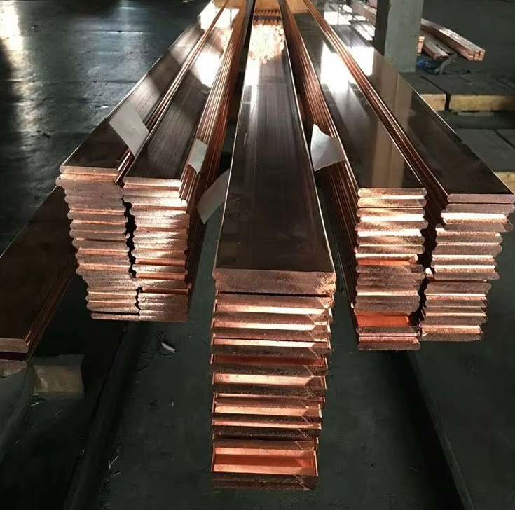 99.99% Pure T1 Copper Flat Bar For Power Stations Aerospace 85x10x5000mm Customizable