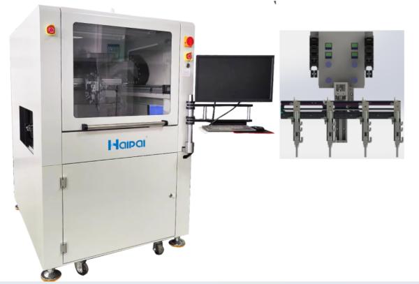 HP-7304 four Valve Conformal Coating  Simultaneous coating of four separate areas