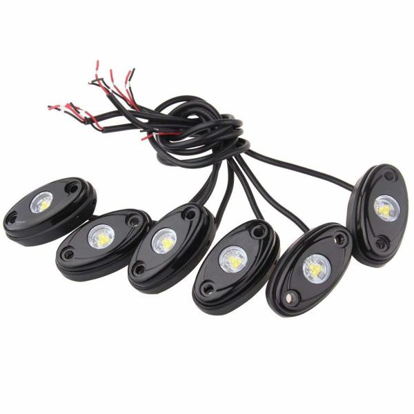 Blue LED Rock Light Kits with 6 pods Lights for Jeep Off Road Truck Car ATV SUV Blue