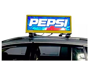 Remote Control Double Sided Fullcolor Sign Taxi Top Led Screen Advertising Waterproof