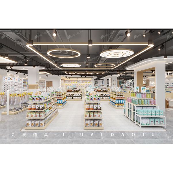 BBC023 Korean Minimalist Baby Clothing Rack  Safe & Eco-Friendly Baby Store Display for Maternity Shop Furniture