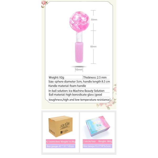 Customized Logo Availabled Facial Ice Globes for Facial Massage Roller Gua Sha Anti-Freeze Liquid to Reduce Pores Wrinkles