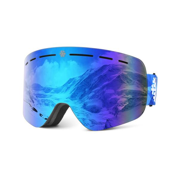 Изумленные взгляды лыжи Eyewear спорта сноуборда спорт снега высококачественной зимы объектива зеркала слоев двойника противотуманной изготовленной на заказ на открытом воздухе