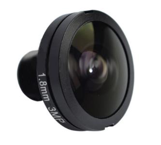 1/1.8″ 1.8mm F2.8 3mp 185 degree M12 fisheye wide angle lens with IR correction 1/1.8″ 1.8mm F2.8 3mp 185 degree M12 fisheye wide angle lens with IR correction