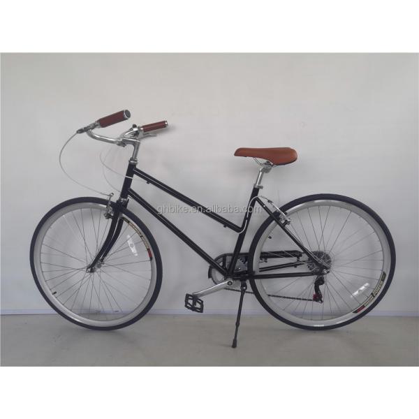 Front and rear wheel V brake 7 speed 26 inch bicycle custom adult womens city cruiser bike with hard frame