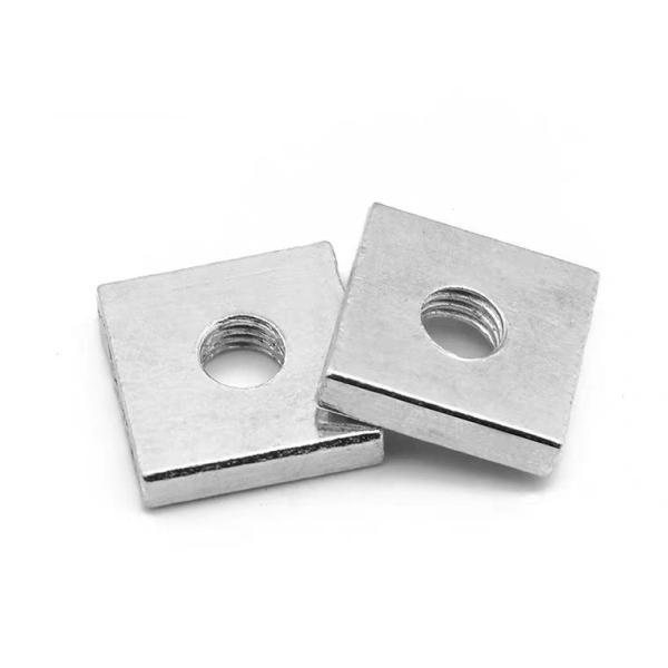 Nozes finas quadradas de zinco branco M5-M72 DIN 562