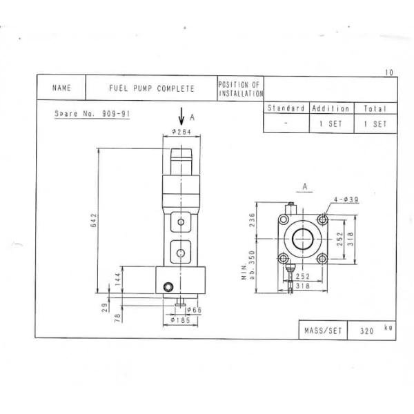 MAN B&W 5S60MC-C7 Cast Iron Material Marine Main Engine Parts Pump Housing