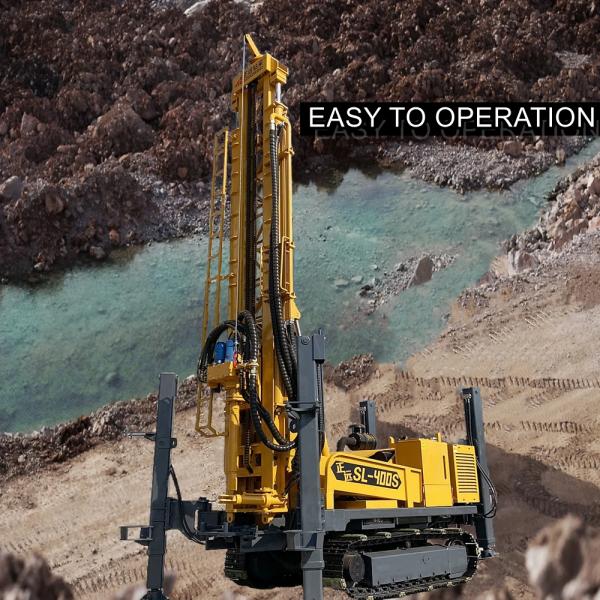 Construction Crawler Water Well Drilling Rig Compressed air down the hole drilling is used for various formations in high-altitude regions