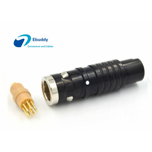 Waterproof IP68 Lemo K Series 1K 308 8pin Plug With Black Color FGG.1K.308.CLAC