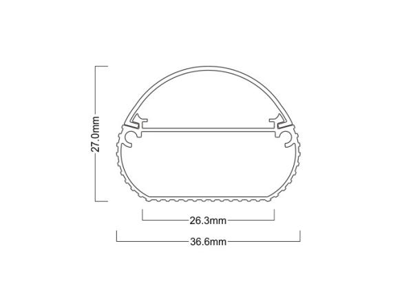 Length 535mm 18W 2G11 Plug In LED Tube Light 2700 - 6700K