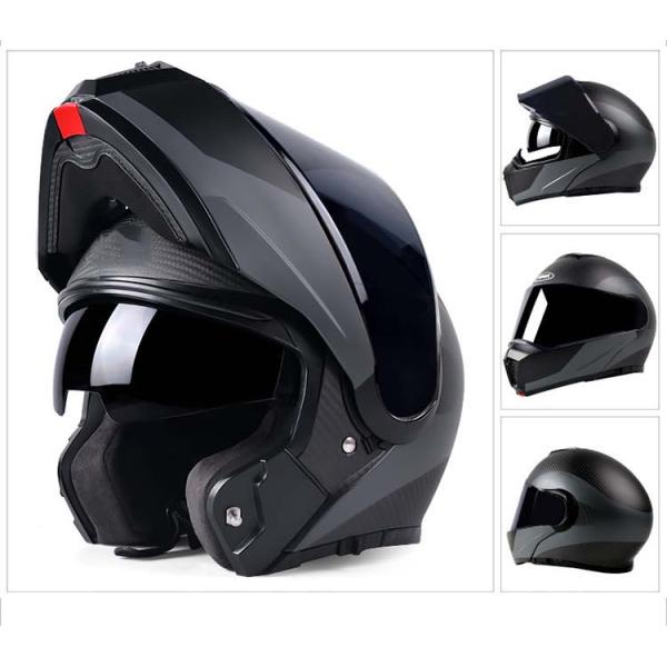 Design Custom DOT ECE Approved Carbon Fiber Modular Motorcycle Helmet