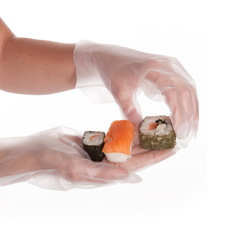 Latex Free Cast Polyethylene Disposable Gloves Soft Catering Hand Gloves Transparent