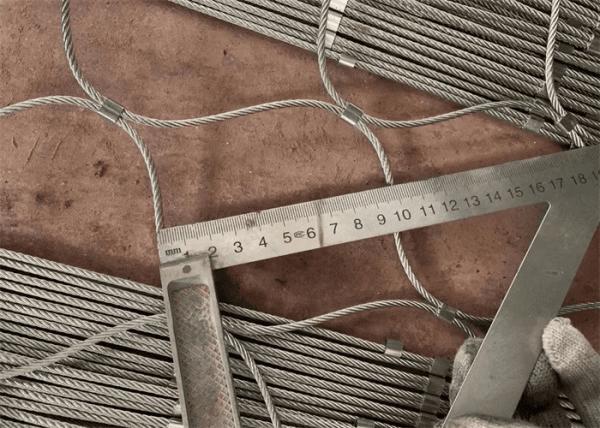 304 316 Stainless Steel Cable Mesh , Custom Zoo Decorative Wire Mesh Fence