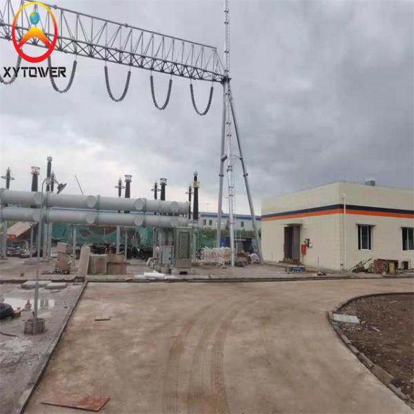 Hot Dip Galvanized Q235B Q355B Electric Substation Steel  Structure for Power Line Transmission