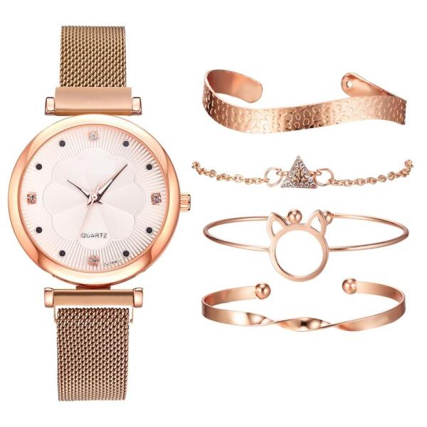 36MM Womens Watch Gift Set CE 22cm Jewelry Stainless Steel Mesh Watch