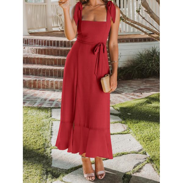 Весенние без рукава праздничные платья женщины высокая талия летние платья Midi