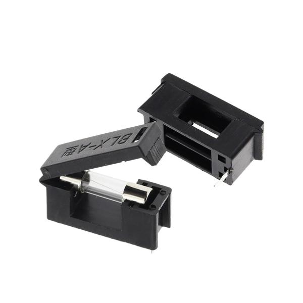 BLX-A 6.3A 250V セラミックガラス PCBマウント ヒューズホルダー 5x20mm ヒューズ用カバー付き