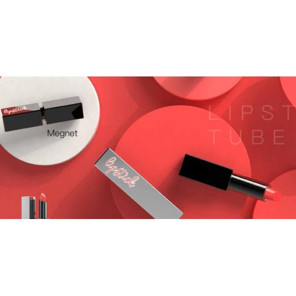 Magnet Cap Eco Cosmetic Packaging 77mm Diameter Empty Lipstick Bottle