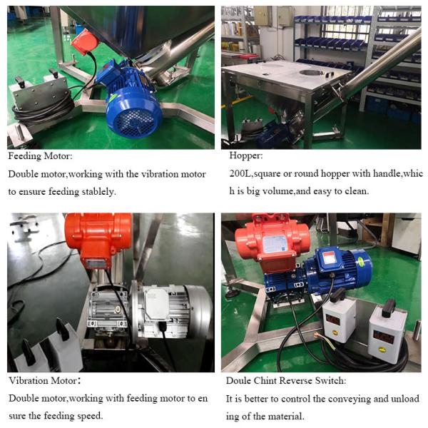 Порошок 2m3/h склонил транспортер качества еды винта с хоппером