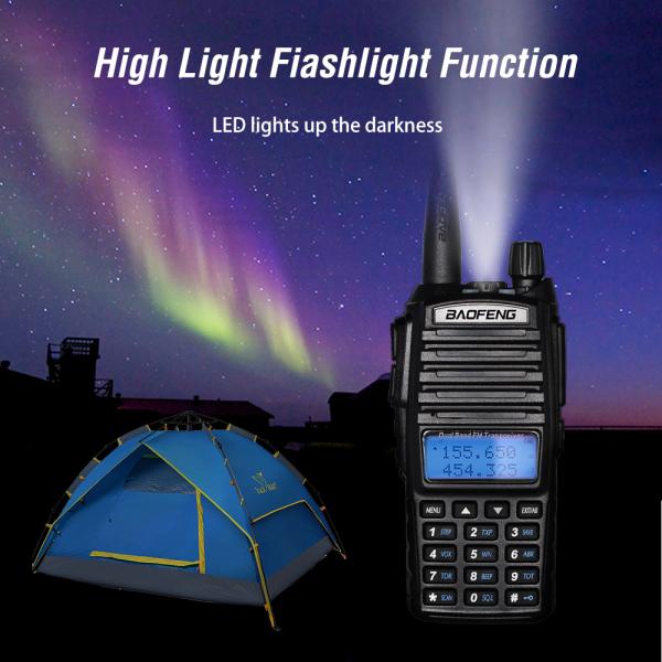 220g Black UV82 8W BAOFENG Dual Band 2 Way Walkie Talkie UV-82 and Top Selling Radio