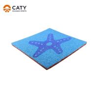 Carreaux en caoutchouc bleu pour terrain de jeu pour enfants