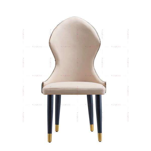 Piernas de acero inoxidables del diseño de lujo de la tela de YUNZONN que cenan la silla