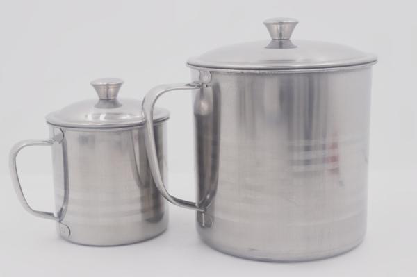 15cm Dinner party beverage water mug stainless steel single beer cup with Lid