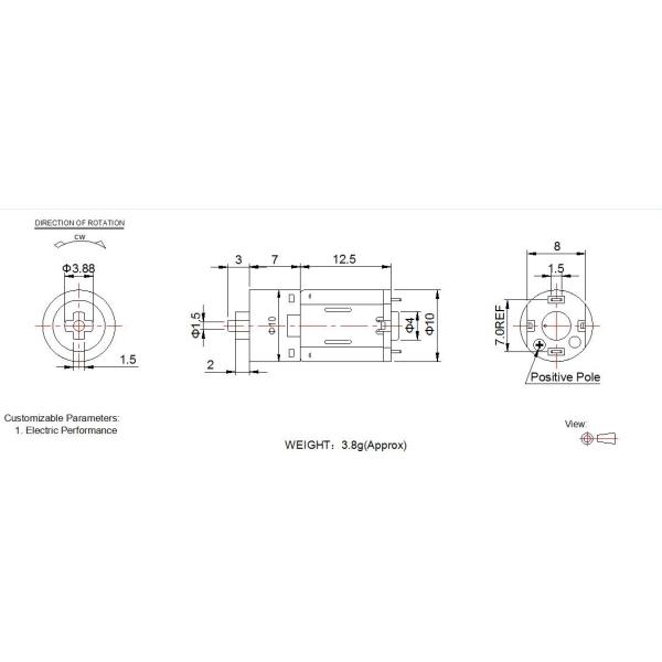1.5v - 6V DC Planetary Gear Motor 10mm Diameter 10PA1012 Low Cost DC Motor