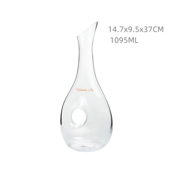 Crystal Glass Wine Decanter Pitcher 1000Ml Medium Size Printing Logo