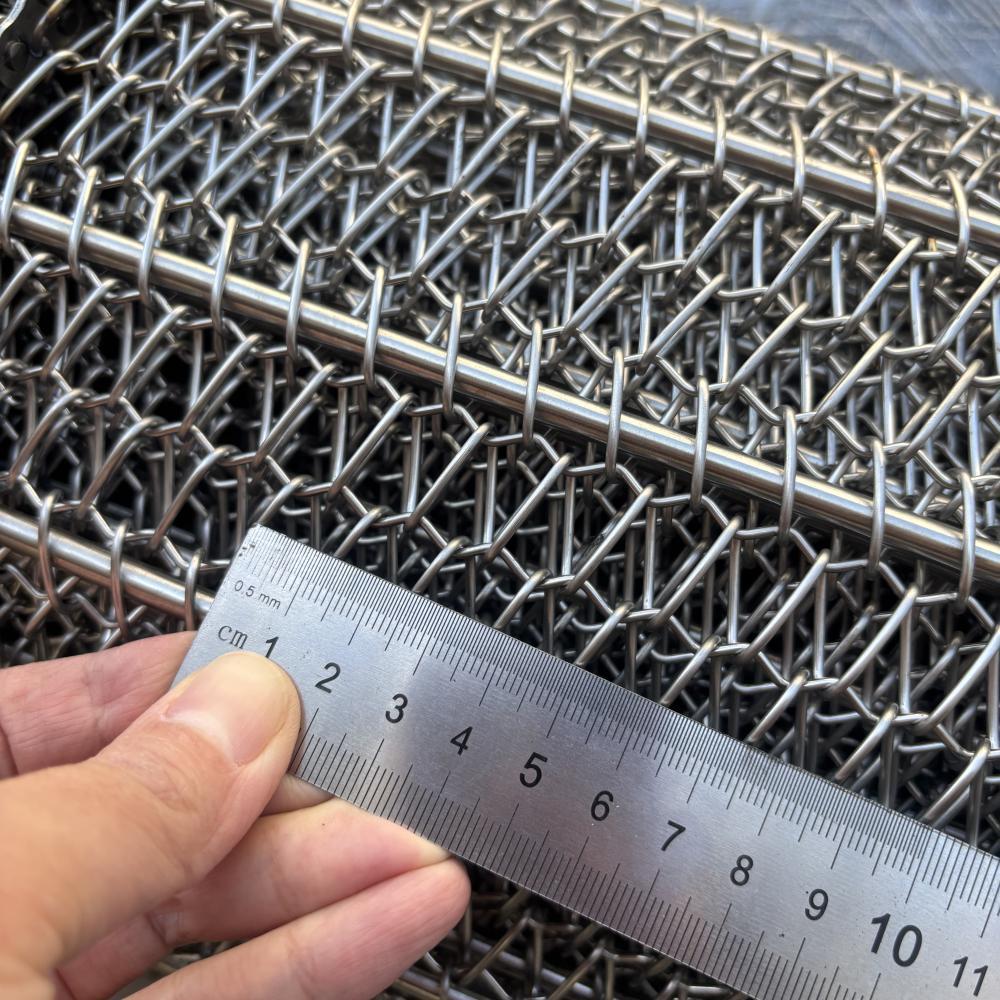 Food Grade Stainless Steel Double Balanced Weave Wire Mesh Conveyor Belt for Bread Baking Line
