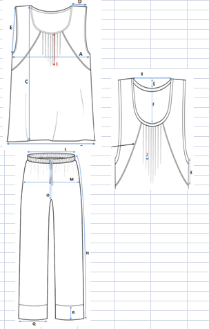 Fashion Womens Summer Nightwear Water Print Fabric Waistcoat And Long Pant With Cotton Lace