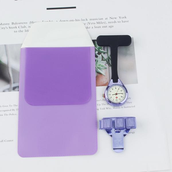Silicone Nurse Watch Fob Pocket Quartz Doctor Clock Medical with Pencil Case and Pen Holder Suit Nursing Accessories Gif