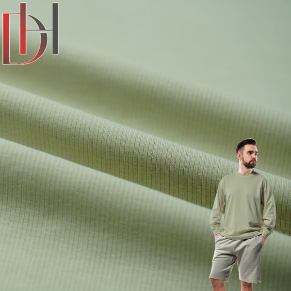 Organic Combed Cotton Knitted Fabric 35% Cotton 55% Polyester 10% Spandex For Autumn Winter Hoodie
