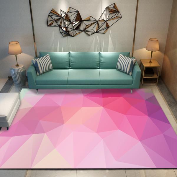 Bestselling Aesthetic 3D Geometric Figure Printed Artistic Living Room Carpet Hotel Area Rugs Customized Size