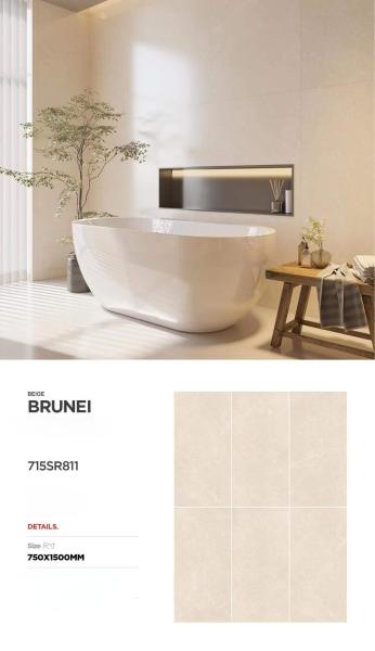 Glazed Ceramic Tiles Heat Insulation Firebrick Low Water Absorption 750*1500