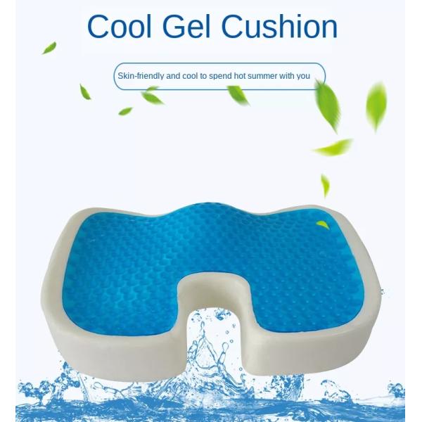 Comfortable Coccyx Orthopedic Silicone Egg Tailbone Pad Memory Foam with Cooling Gel