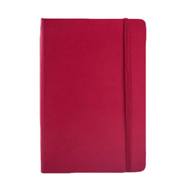 Engraved Logo Hardcover A5 Office PU Notebooks With Elastic Closure