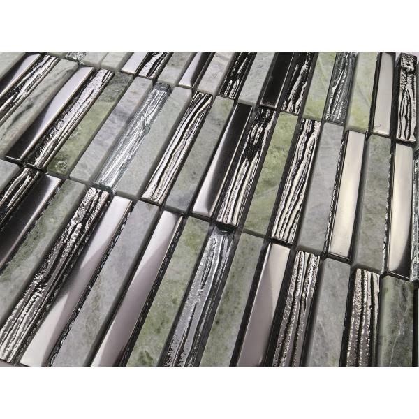 Green Stylish 282x294mm Interior Wall Natural Stone Mosaics For Bedroom and Swimming Pool