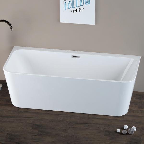 White Acrylic Free Standing Bathtubs SPA Whirlpool Air Massage